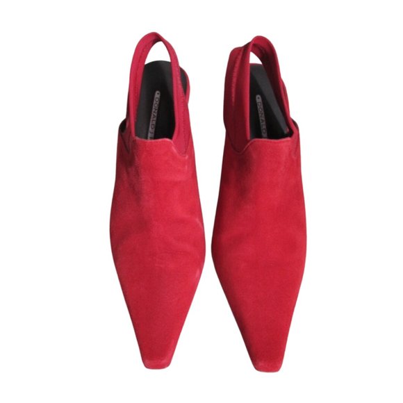 Donald J. Pliner Shoes - Donald J. Pliner Red Suede Sling Back Shoes